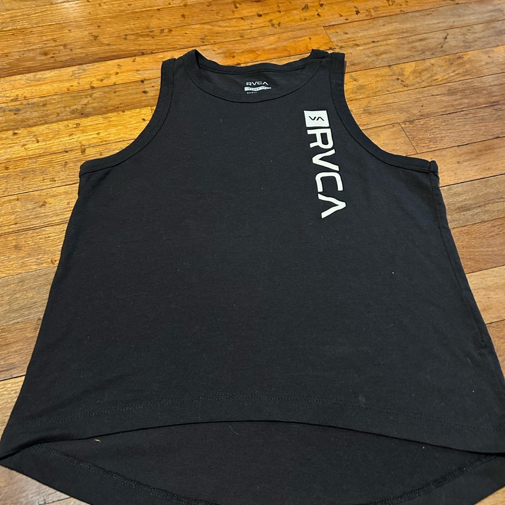 RVCA Black Muscle Tee Athletic Top